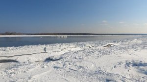 река Енисей,село Галанино,Красноярский край март 2025г.