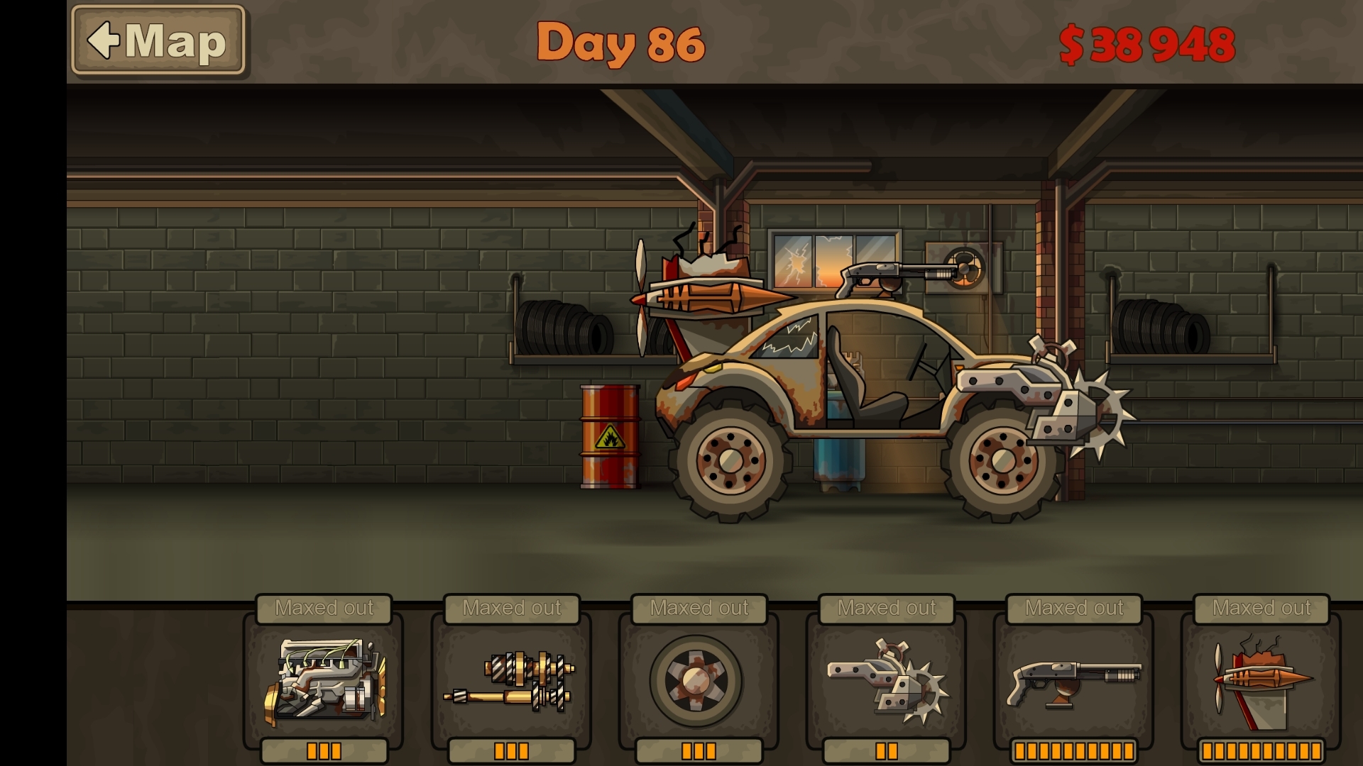 Обновил старую машину и погнал #1 Earn To Die смотреть онлайн