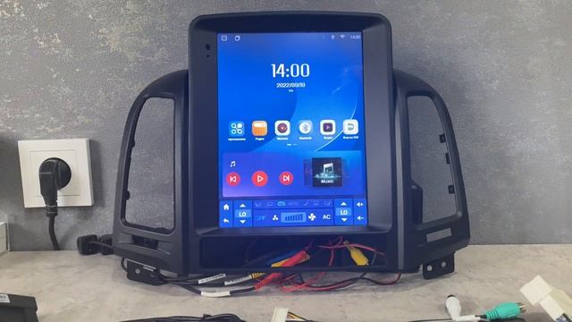 Магнитола в стиле Tesla (Тесла) для Hyundai SantaFe смотреть онлайн