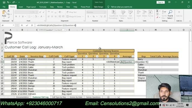 Excel Module 7 SAM End of Module Project 1 | NP_EX19_EOM7-1 | Pierce Software | PierceSoftware