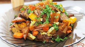 Тушеные осенние овощи в бальзамическом уксусе