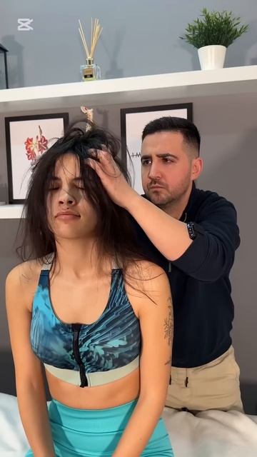 Relaxing ASMR Head and Scalp Massage #shorts