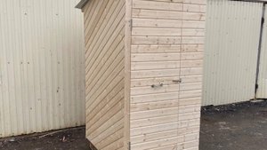 Туалет дачный уличный из дерева (евровагонка)