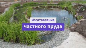 Изготовление частного пруда. Пруд в своём саду
