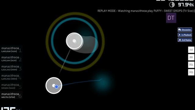 Osu!: PUFFY - SWEET DROPS (TV Size) [Mintong] смотреть онлайн