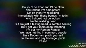 Eminem Rap God Instrumental with *Lyrics* On Screen