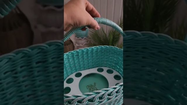Пасхальная корзина из бумажной лозы