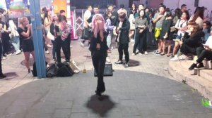 RED SPARK. OLGA. BEAUTIFUL ARTISTIC BUSKING MEMORY. HONGDAE STREET.