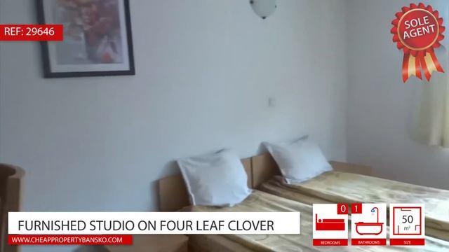 For Sale! Furnished studio on four leaf clover, Bansko, Bulgaria смотреть онлайн