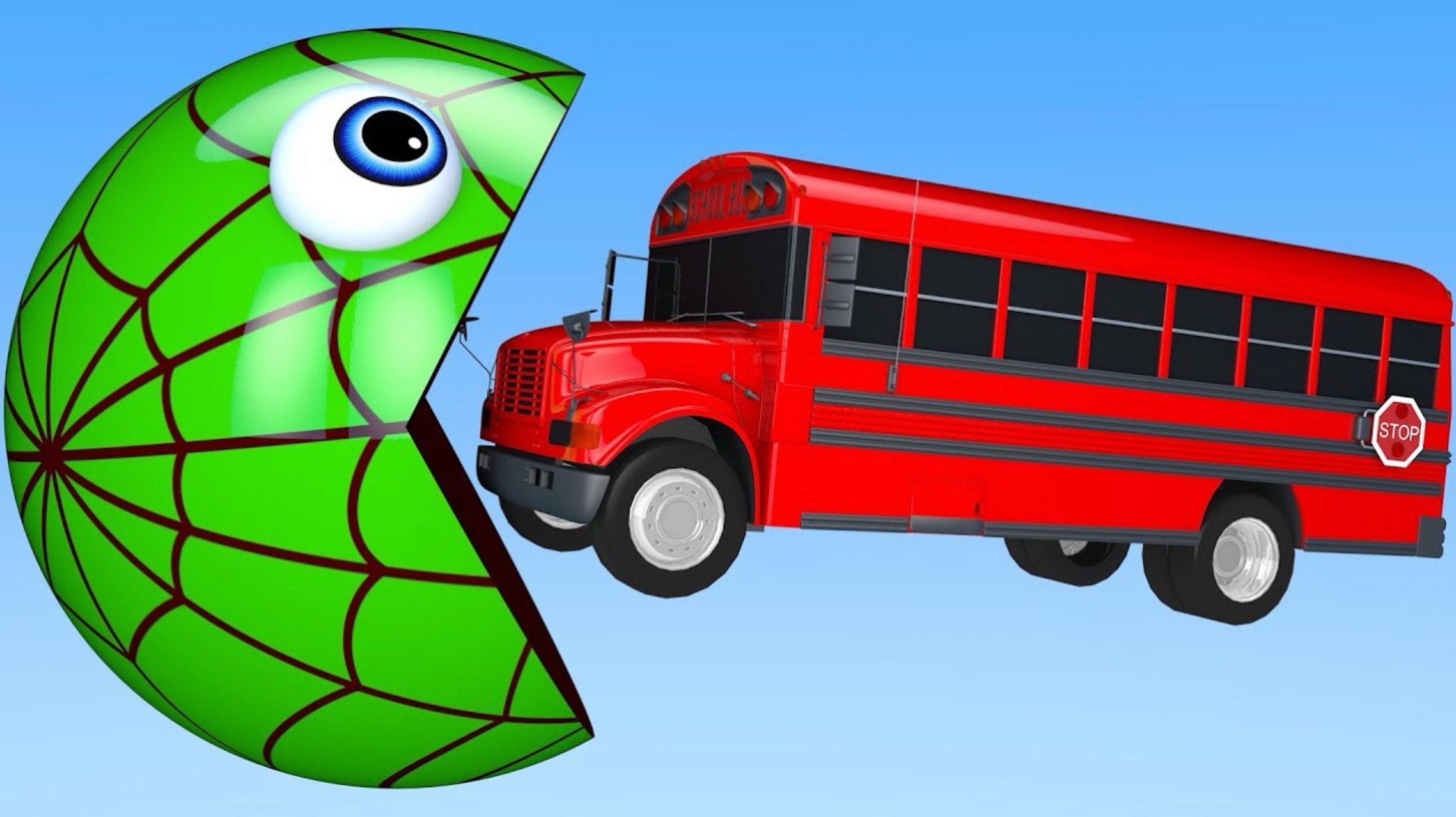 Изучаем цвета с PACMAN SchoolBus VS Street Vehicle Surprise Toy для детей