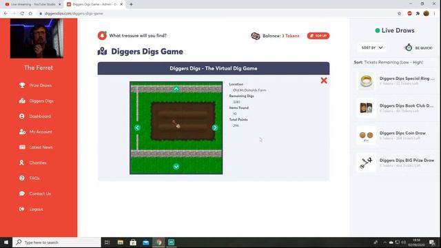 LIVE STREAM Diggers Dig Game Win Prizes Etc
