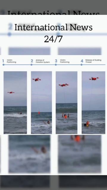 Drone lifeguard saves 14-year-old from drowning on a Spanish beach  shorts drone