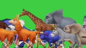 Animal Stampede green screen| Animal Escape - Panic Screams on Green Screen