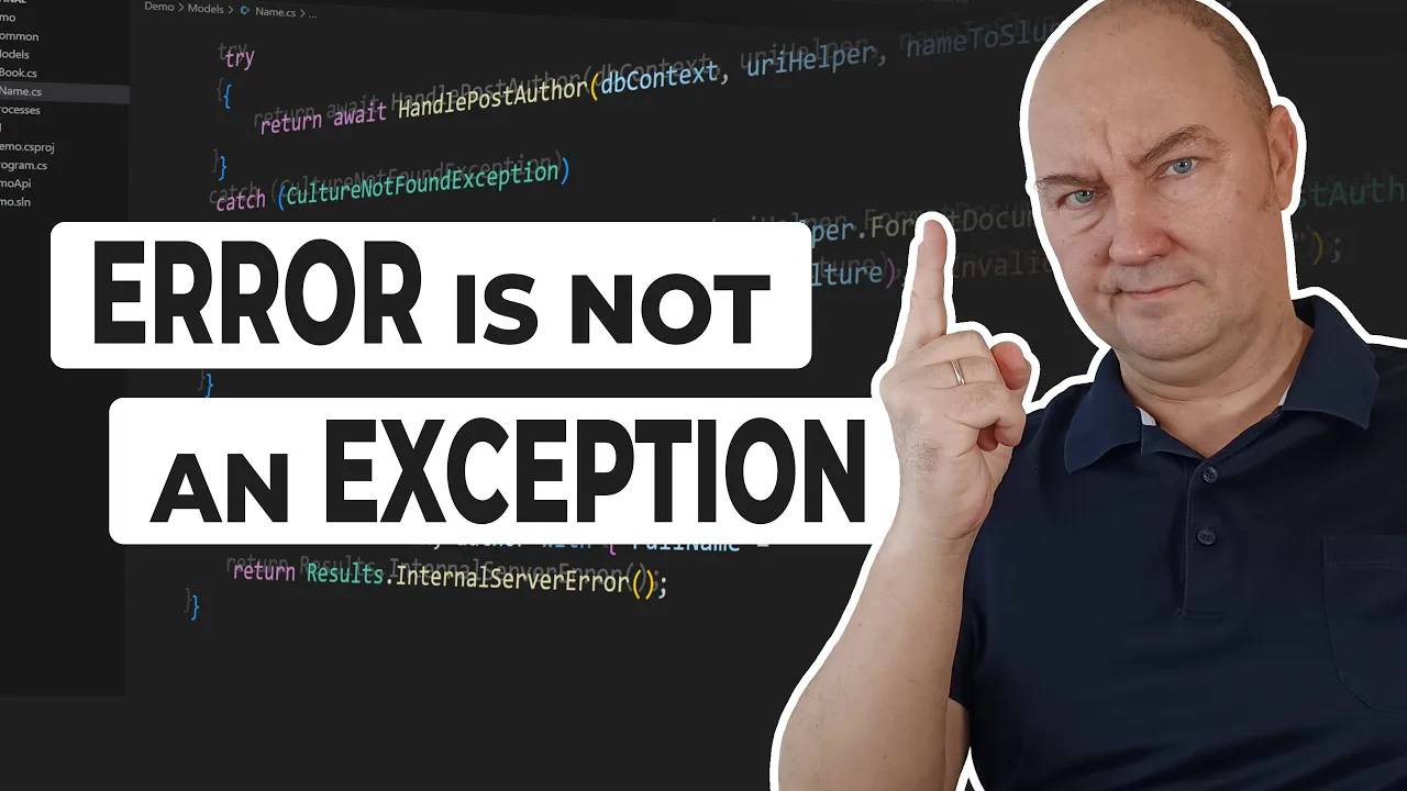 Why Throw an Exception When You Mean an Error？