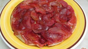 Тарт татен с яблоками и малиной