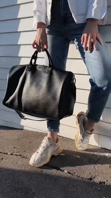 Дорожная сумка | Mad Black #дорожнаясумка #кожанаясумка #сумкаMad #travelbag #leatherbag