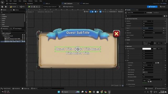 19.2 -Add Text To Quest Widget