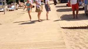 Пирс и пляж отеля Sueno hotels beach side. Июль 2018.