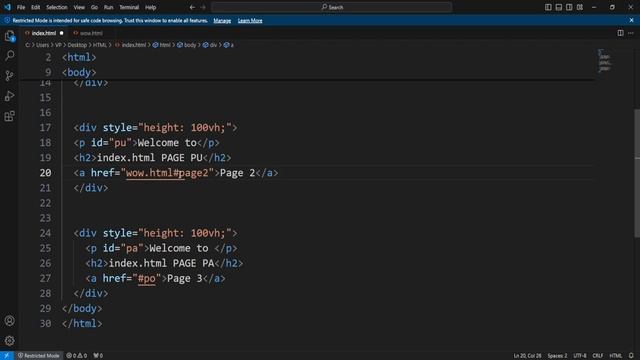 HTML Tutorial for Beginners: 125 HTML Crash Course - HTML Bookmarks with ID and Links