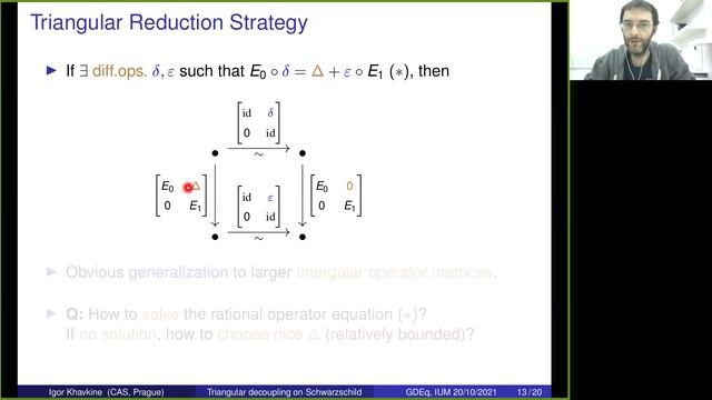 Seminar GDEq. Triangular decoupling of systems of differential equations