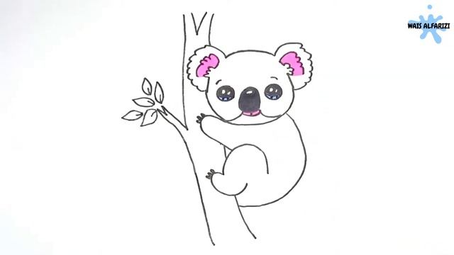 Cara Menggambar Dan Mewarnai Koala Lucu | How to Draw and Color a Cute Koala