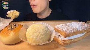 ASMR 빵특집 먹방!  Assorted Sweet BREADs Muckbang Social eating show(Eating Sound)パン خبز रोटी BÁNH MỲ