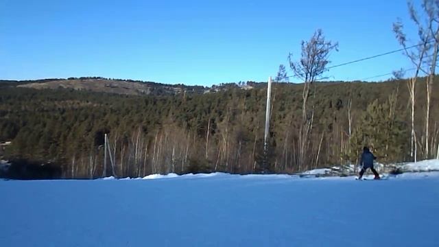 Спуск на горных лыжах (Чита, Высокогорье)