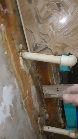 начало ремонта туалета ПВХ панелями