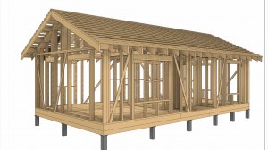 Каркасный дом 6х10 м для постоянного проживания. Проект, сборка.