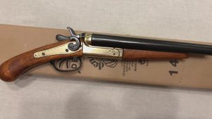Обрез двустволки США латунь, Double-barrel shotgun, USA 1868, Denix 1113