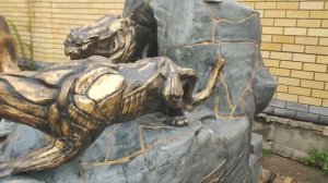 скульптура льва из бетона