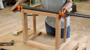 Изготовление японского стула Шикаку мастером Ишитани