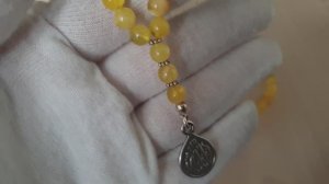 Мусульманские четки из янтаря 99 бусин