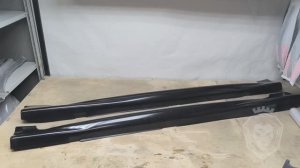 Накладки на пороги Honda civic 8 4d  абс пластик