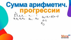 Сумма арифметической прогрессии | Арифметическая прогрессия | Мегашкола | Математика 9 класс | ОГЭ