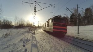 Грузовые поезда России в Сибири зимой | Железная дорога