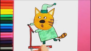 Как нарисовать кота КОМПОТА из мультфильма Три Кота шаг за шагом Легкие рисунки для детей