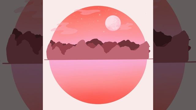 Pink Cloud #fyp #sunset #procreate #shorts #pretty #orange #red #pink #mountains #moon #drawing смотреть онлайн
