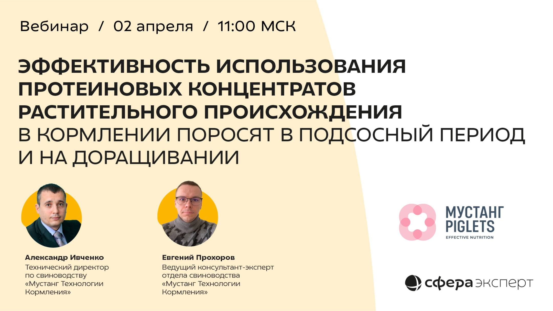 Эффективность использования протеиновых концентратов растительного происхождения в кормлении поросят