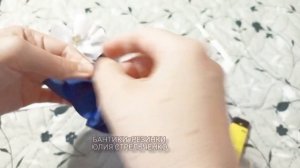 Школьные бантики-волнушки на резинке из репсовой ленты 4 см