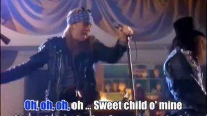 Guns N Roses Sweet Child O' Mine (karaoke +Original klip)