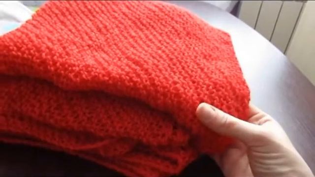 Вязание. Плед для новрожденного №1. Красный смотреть онлайн