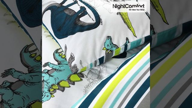 Kids Dinosaur Printed Reversible Duvet cover set смотреть онлайн