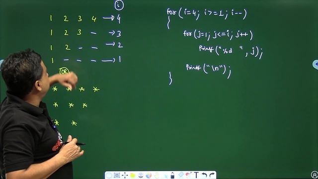Program for STAR pattern 4 | Using Nested Loops | C/C++ for Beginners - #Lecture62