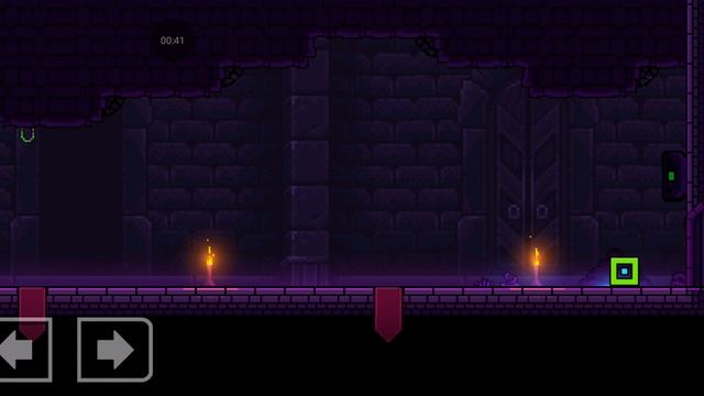 Прошёл первый уровень в режиме THE TOWER в игре Geometry Dash Lite