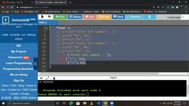 L-16 | Mathematical operations in c | Arithmetic operator in C | C programming in hindi