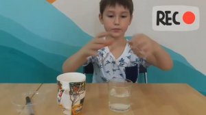 Эксперимент с кристаллами сахара на нитке.