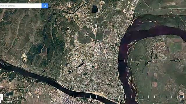 Город Благовещенск на космоснимках за 32 года (1984-2016 гг.) смотреть онлайн