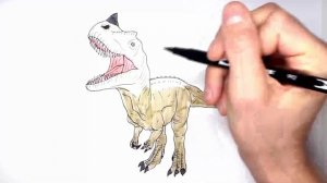 How to Draw New Jurassic World Dinosaur the Ceratosaurus - Dinosaurs Color Page for Kids