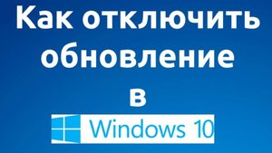 Как отключить обновление в Windows 10